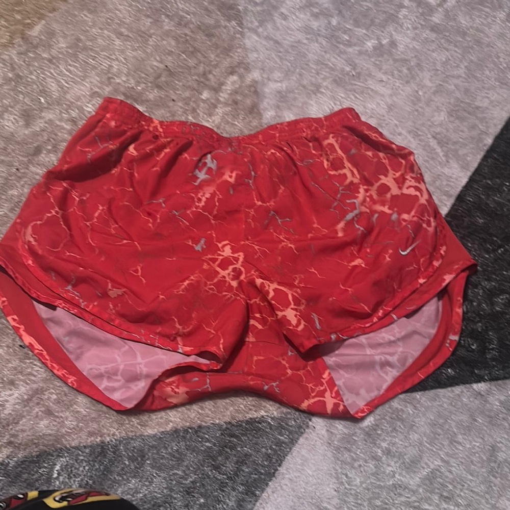 Women's Red Patterned Sleep Shorts